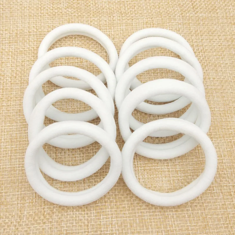 hair clips for thick hair 20 Pcs/Lot White Hair Bands Accessories For Girls  Rubber Ponytail Holder Elastic Gum Plain Nylon Headwear Scrunchy hair clips