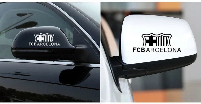 Fc Sepak Bola Mobil Stiker Tahan Air Untuk Barcelona Hitam Putih
