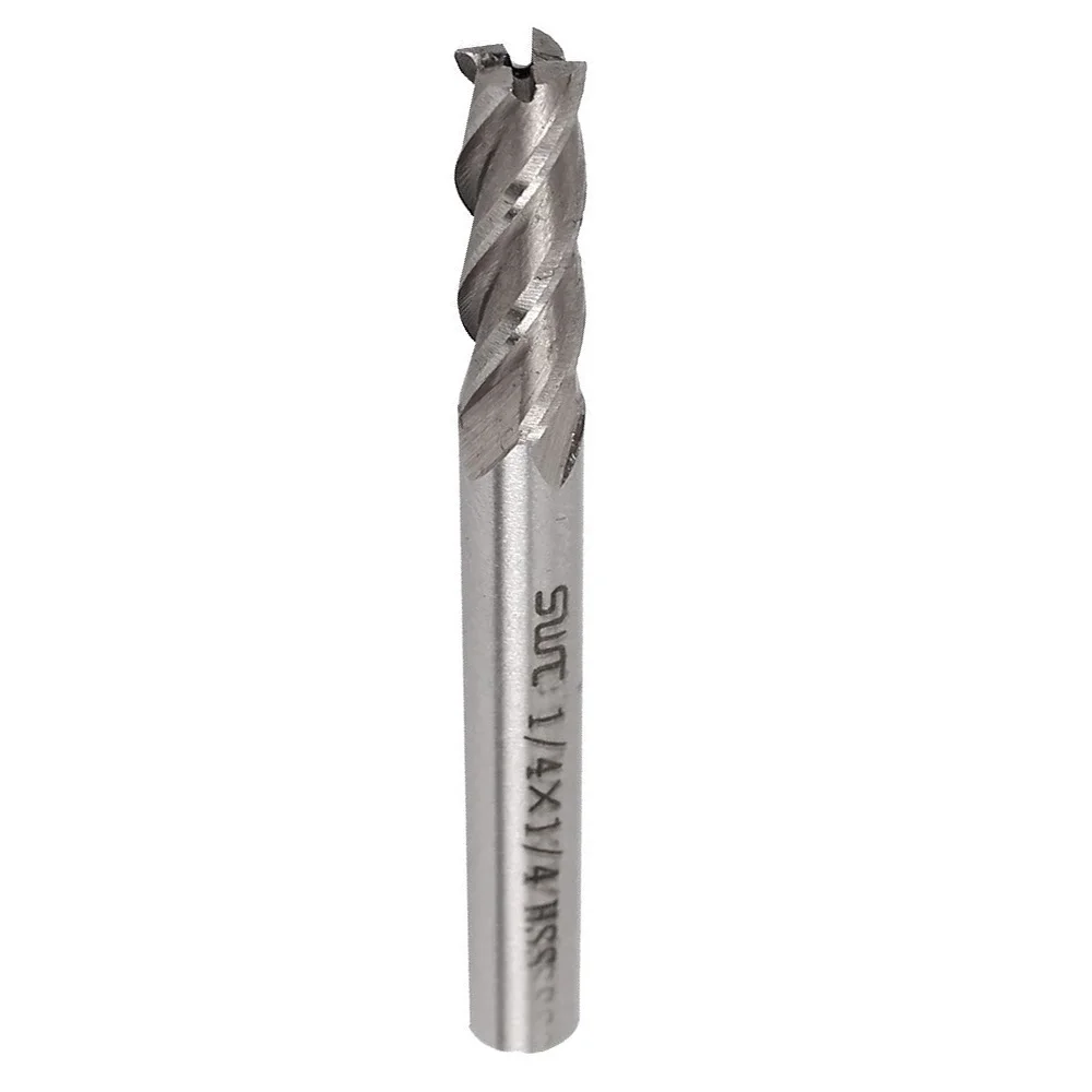 

Practical SWT Cutting Slotting End Mill Router Bit 4 Flute 1/4" Shank 1/4" Diameter