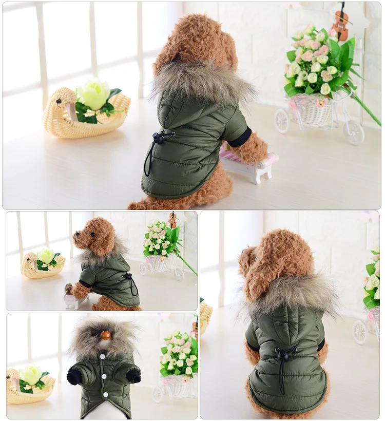 Новая зимняя одежда для собак супер теплый пуховик для маленьких собак водонепроницаемая куртка для собак толстые хлопковые Толстовки для