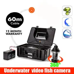 7 ''подводный рыболокатор 60 м кабель подводная видеокамера Свет управляемый ночного видения визуальная камера для рыбалки