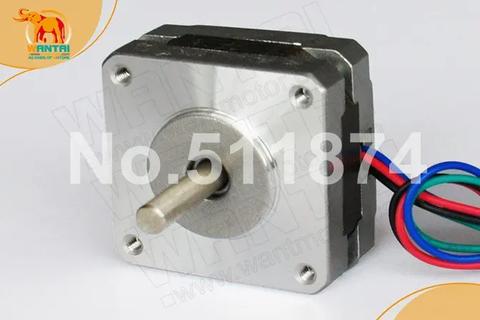 Мини-двигатель! Wantai 4-Lead Nema14Stepper Motor 35BYG304 1250g-cm(18oz-in) 1.0A 28mm CE ROHS ISO CNC 3D принтер |