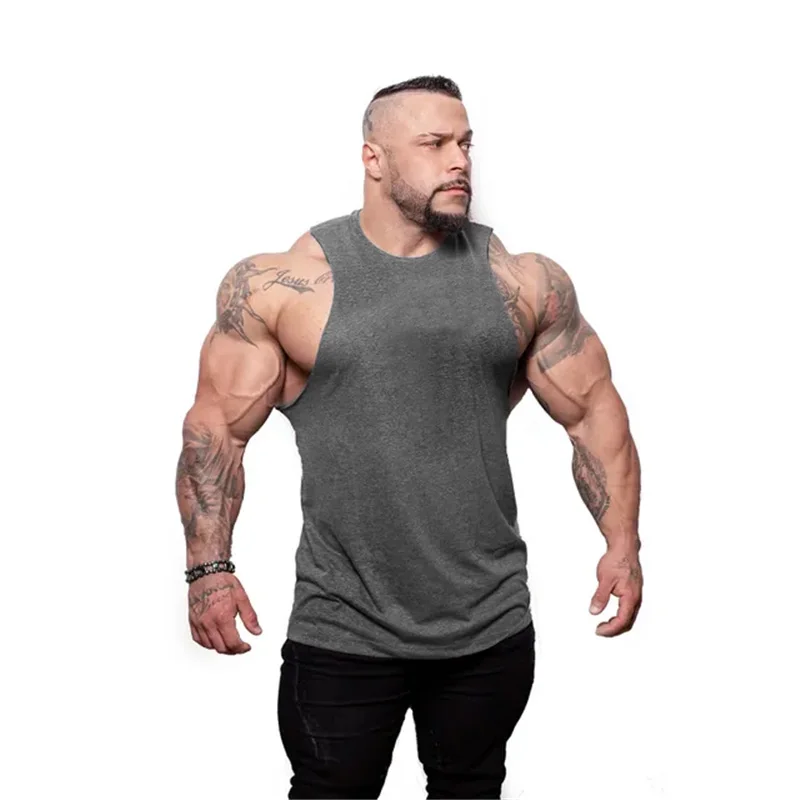 Brand 2019 men gyms tank tops bodybuilding shirt fitness clothing ...