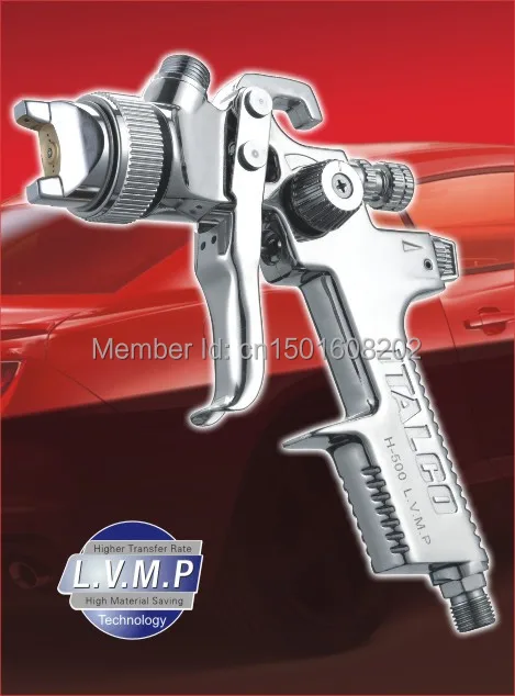 

H-500 LVMP spray gun paint saving efficient top coating spray gun use for topcoat varnishes