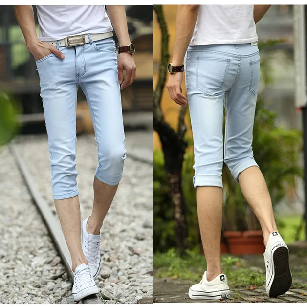 mens capri skinny jeans