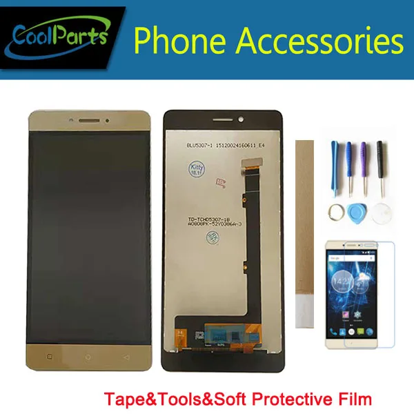 

1PC/Lot 5.3 Inch For Highscreen Power Ice Max LCD Display Screen+Touch Screen Digitizer Replacement Part Black Color With Kits