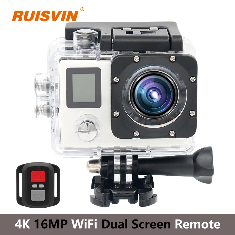 

RUISVIN B6R 2.0 inch Screen Wifi 1080P Waterproof Sports Action Camera 16MP Sport Helmet Cam Go SJ5000 Pro With Remote control