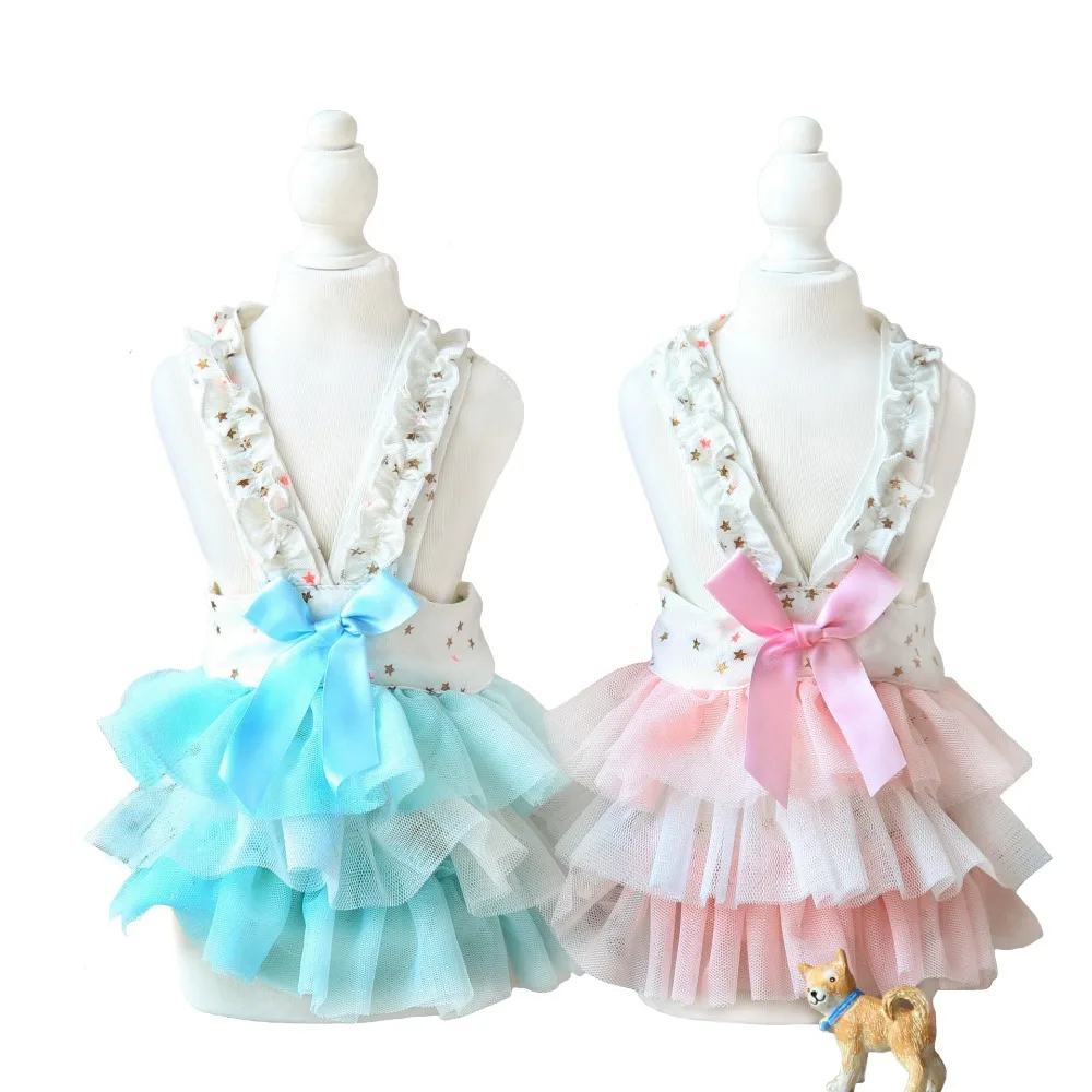 Cute Dog Dress Summer Lace Sexy Princess Wedding Dress For Dog Yorkshire Terrier Fmale Pet