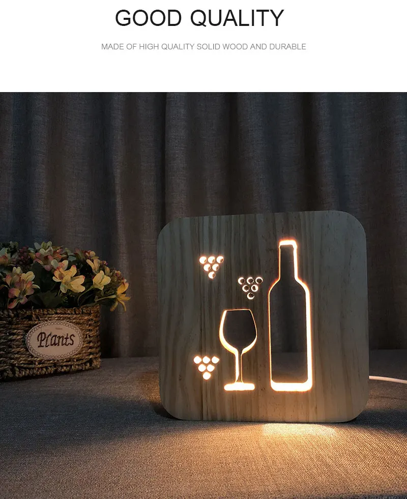 3D Wooden Night Light Glass Bottle Hollow Design USB Power LED Warm Night Lights For Bedroom Bar Cafe Home Decoration Lighting (1)