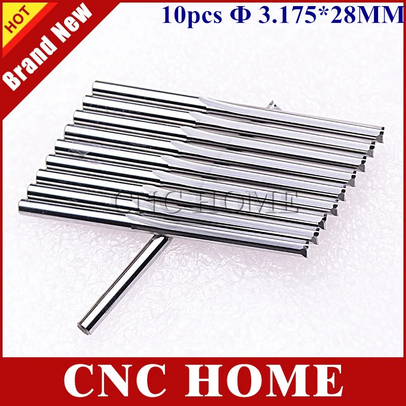 10 шт. твердосплавные фрезы 3 175 мм * 28 мм|cnc router bits|engraving bitsrouter bit |