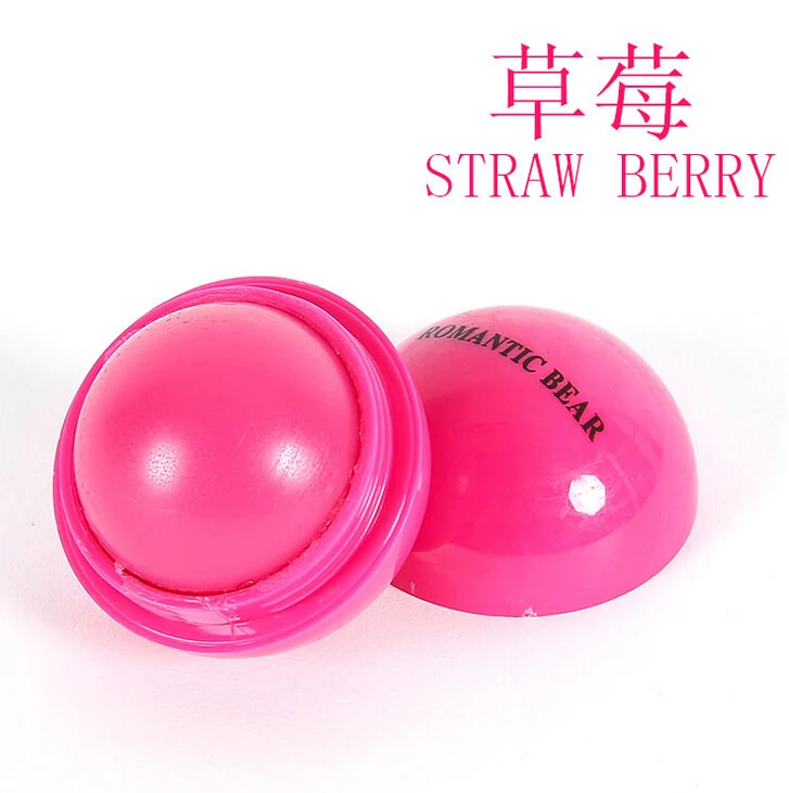 48ピース ロット フルーツフレーバーリップクリームromantic Bear Maquiagem Lipbalmかわいい丸い ボールバーム純粋な天然植物赤ちゃん唇保湿 Lip Moisturizer Flavored Liplip Balm Aliexpress