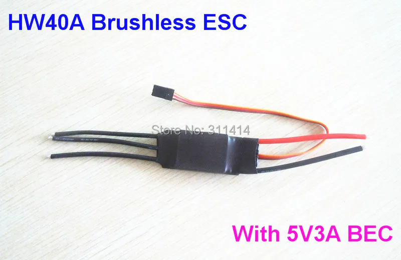 1 шт. 40A ESC бесщеточный контроллер скорости двигателя с 3А/5В BEC для