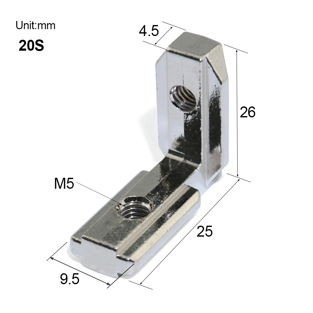 16 шт/20 шт l-образный внутренний Угловой соединитель для /3030 алюминиевого профиля(с винтом+ гаечный ключ