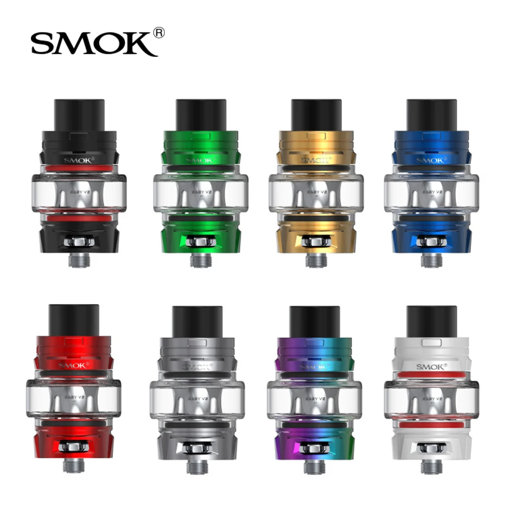 Original SMOK TFV8 Baby V2 Atomizer Tank 5ml capacity With Baby V2 A1/A2 coil for Species Mod Electronic cigarette vape tank