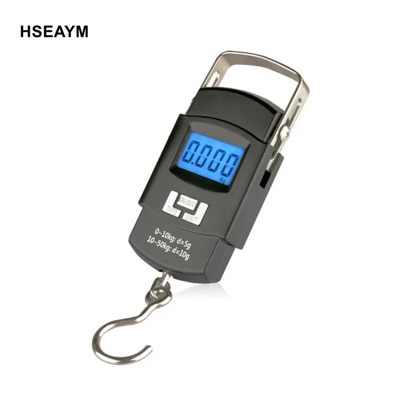

50kg Baggage Delivery Package Hanging Scale Backlit Electronic Scale Spring Scale Portable Kitchen Scale