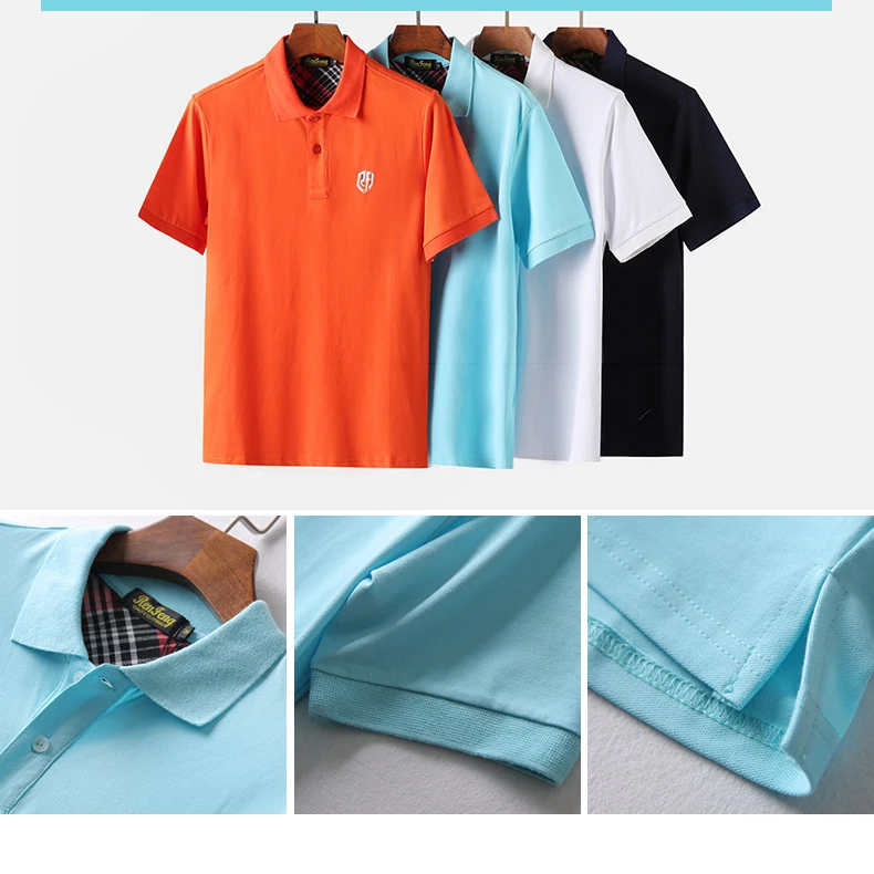 Brand clothing New Men Polo Shirt Men Business & Casual solid male polo shirt Short Sleeve breathable polo shirt (6)