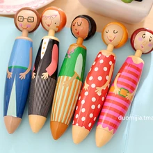 [4Y4A] 5 шт./компл. креативная Матрешка автоматическая шариковая ручка мультфильм девочка кукла злодей праздновать праздничные подарки школьные подарки