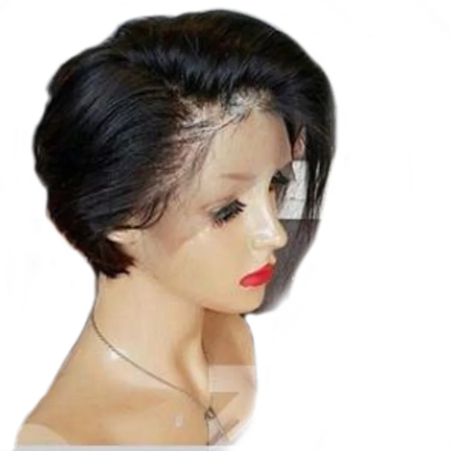 Glueless Full Lace Wigs With Bangs Bob Wig For Black Women Brazilian Remy 130 SHUMEIDA Short