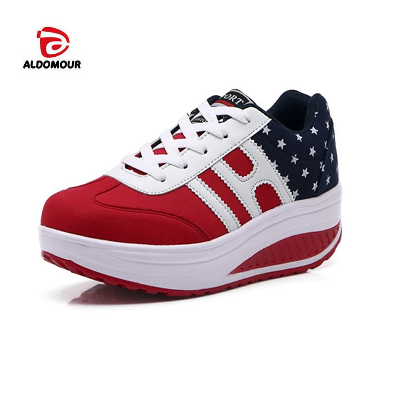

ALDOMOUR Fitting Shoes For Women Summer Women Ladies Breathable Slip On Loafers Rocking Shoes Swing Shoes Fitness Sneakers