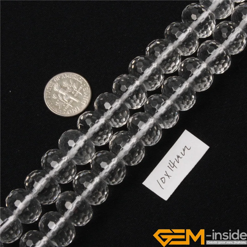

10x14mm Rondelle Spacer White Rock Quartz Beads DIY Loose Beads Fashion Stone Beads For Jewelry Making Strand 15 Inches