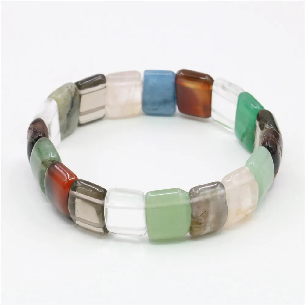 

Multicolor Crystal Bracelet Jades Tiger Eye Natural Stone Women Girl Gifts DIY Hand Made Ornaments Fashion Jewelry Making Design