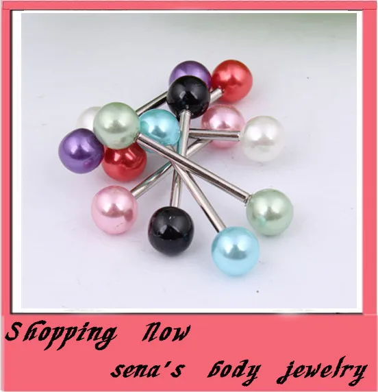 Lovely tongue ring free shipping 50pcs/lot body piercing jewelry