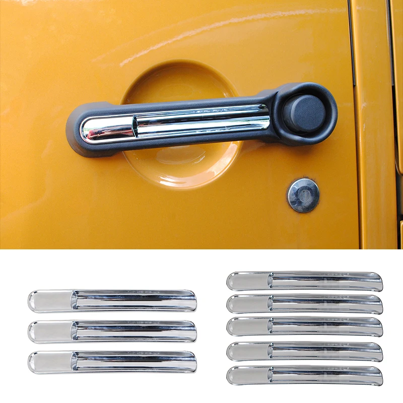 

MOPAI Car Exterior Accessories Door Handle Cover Trim Decoration Stickers For Jeep Wrangler 2007 Up Car Styling
