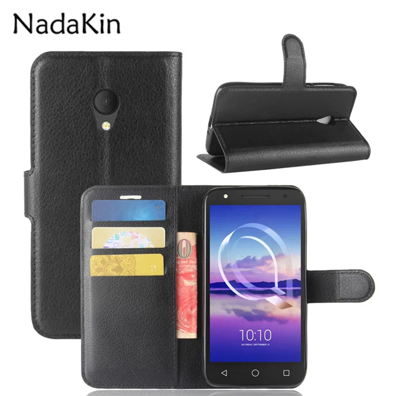 

Flip PU Leather Wallet Case For Alcatel U5 HD High Quality Cover For Alcatel U5 HD 5047D With Stand Function Card Holder