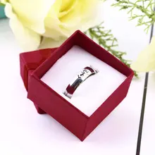 Горячая 1 шт. маленькое кольцо кулон подарок сиреневое Ювелирное кольцо подарочная упаковка коробка бант картонное ожерелье серьги кольцо коробка