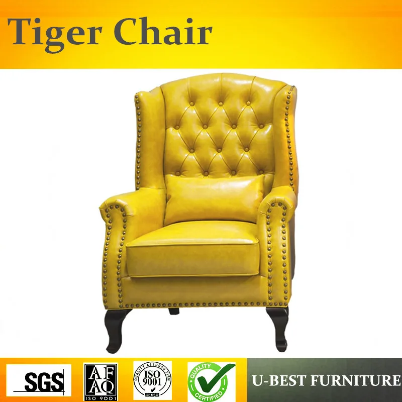 

U-BEST American country selling Fabric armchair Continental Fabric Armchair tiger chair boss chair