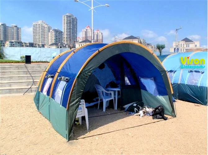 Foldable Portable fiberglass pipe house with two rooms tent sun shelter wigwam for show camping store warehouse Exhibition (6)