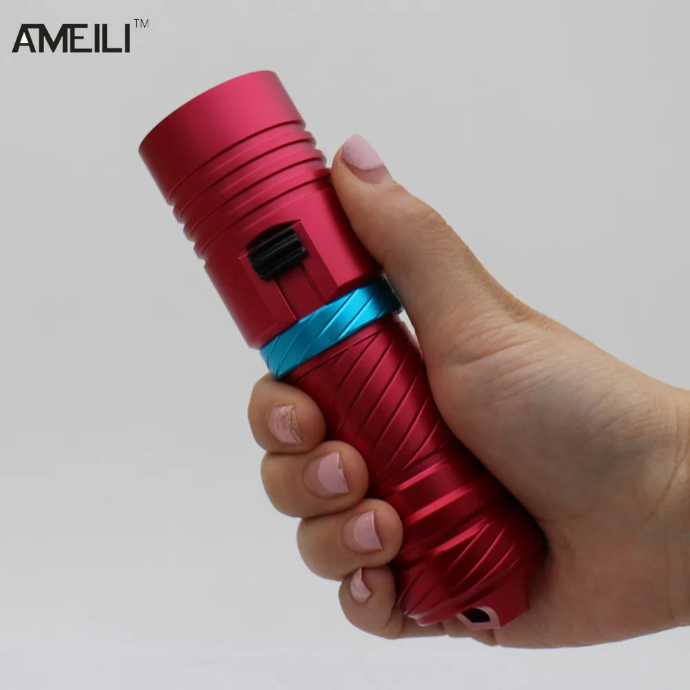 US $10.79 Yellow Light Waterproof IPX8 Underwater 80M Diving Diver Flashlight Torch XML2 LED White Light Lamp