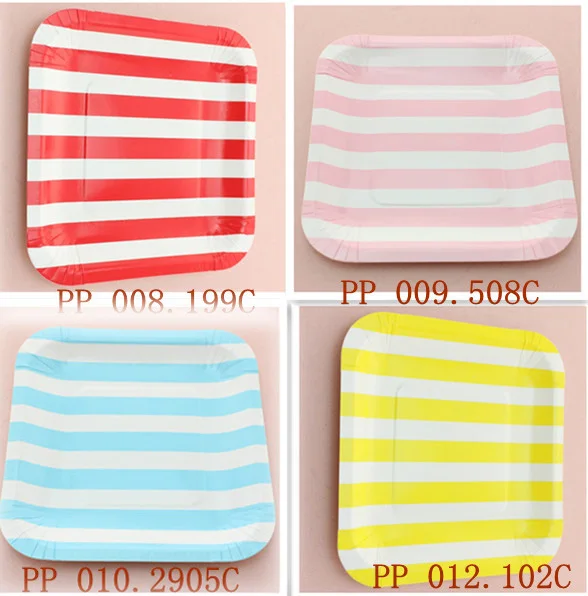 02-Suqare-Stripe-Paper-Plate