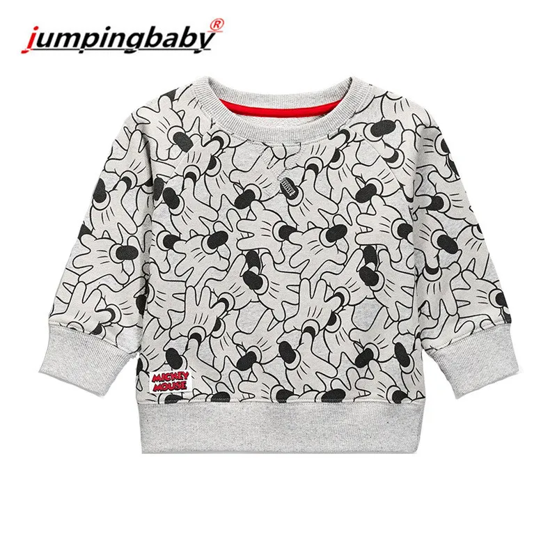 Jumpingbaby/ г.; футболка для девочек; детская одежда; футболка с Микки Маусом; свитер с героями мультфильмов; Осенние Топы для малышей; Осенняя футболка; Camiseta Roupa Menina