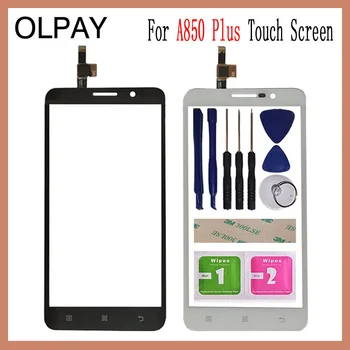 

OLPAY 5.5'' Touch Screen For Lenovo A850 Plus Touch Screen Digitizer Panel Front Glass Lens Sensor Tools Adhesive+Wipes