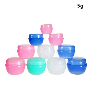 

100 Empty 5ML Colorful Cosmetic Containers SAMPLE SIZE Travel Mini Cream Jars
