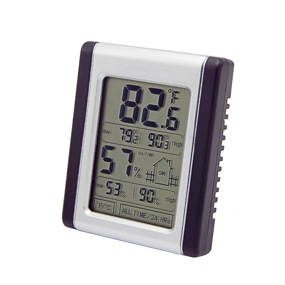 

Indoor temperature and humidity meter, same screen display touch screen electronic thermometer and hygrometer