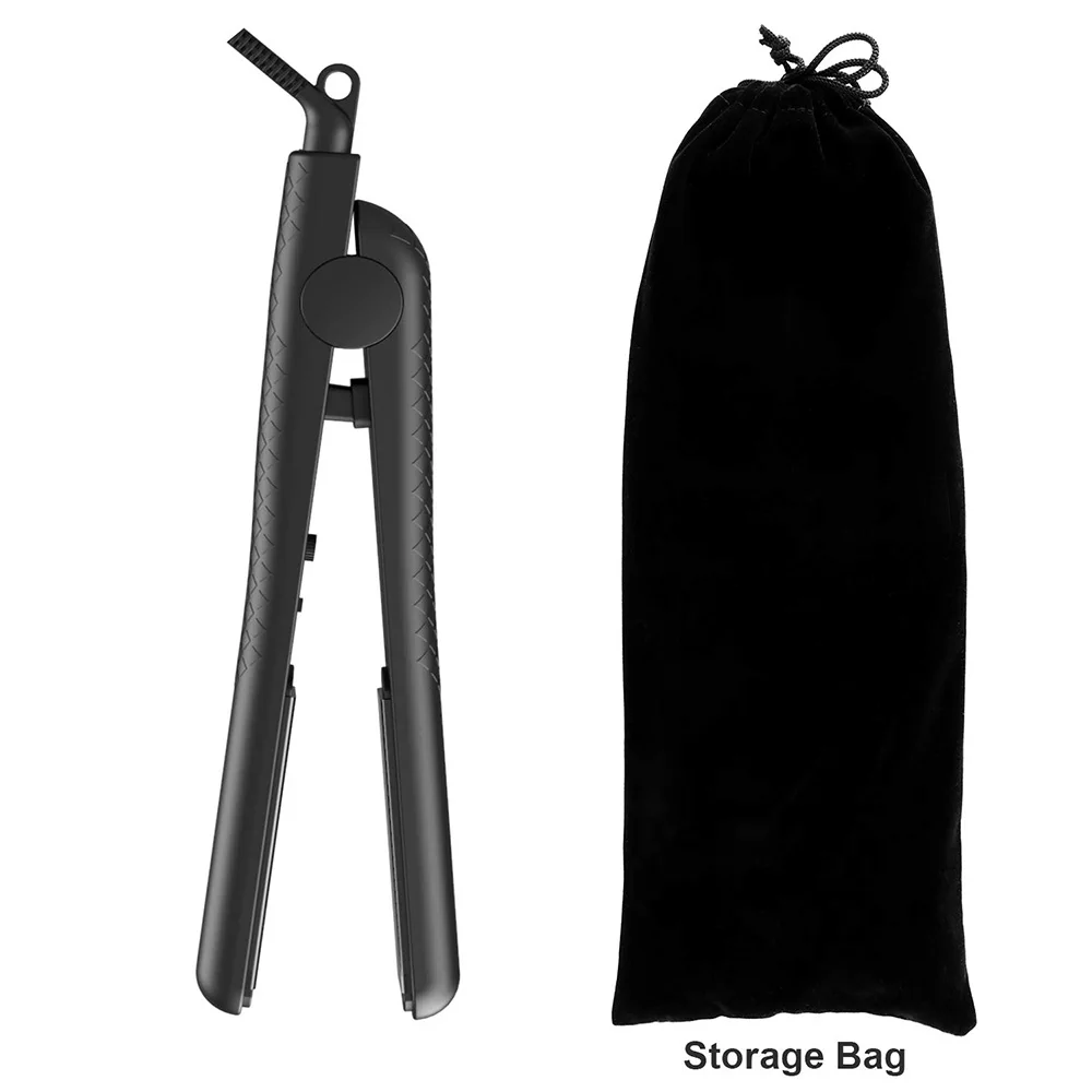 

Professional Glider Ceramic Tourmaline Flat Iron Hair Straightener Straightens & Curls Adjustable Temp Dual Voltage Travel Size