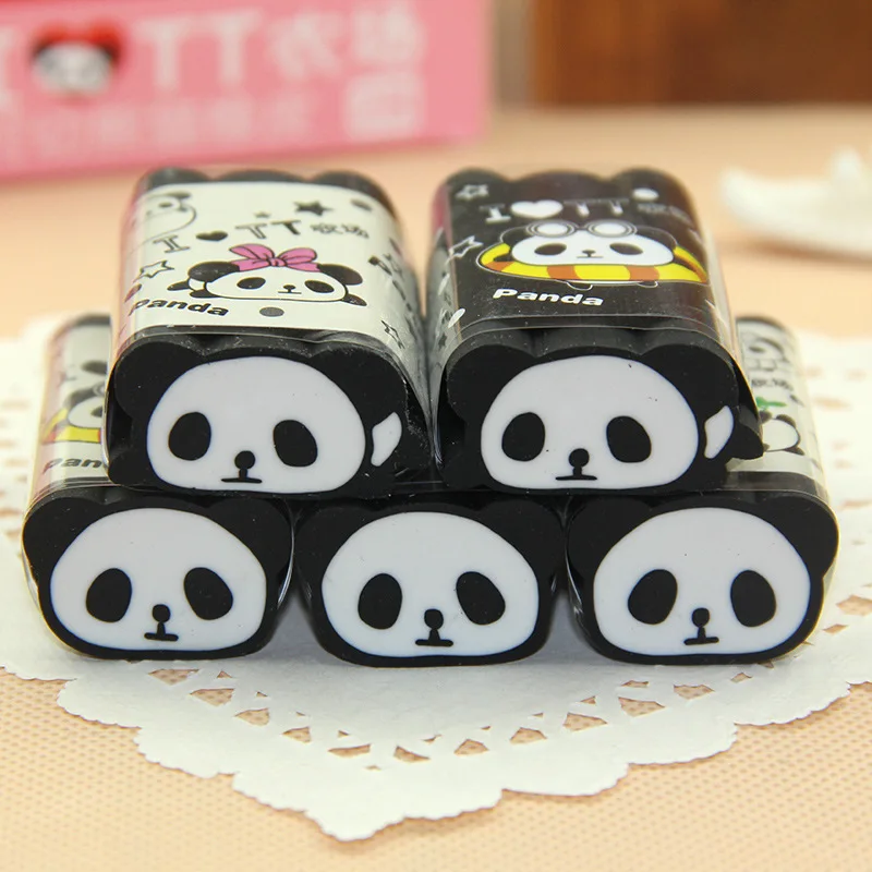 

Animal Panda Eraser for School Kids Can Be Cut Into Pieces Cuttable Pencil Eraser Student Stationery school Office Suppliers