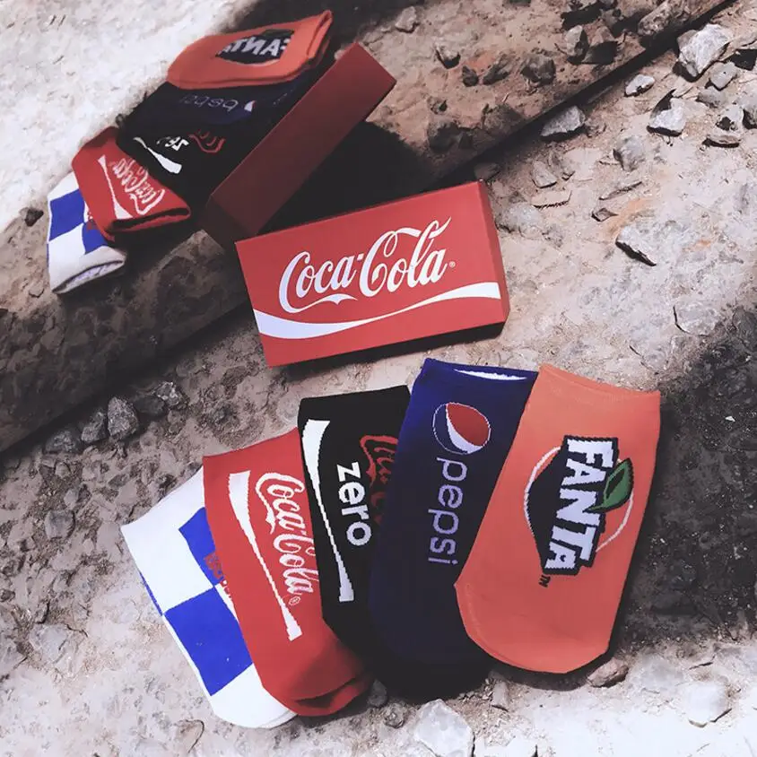 

High Quality Cotton Sock Letter Jacquard Pattern Personality Ladies Cool Socks 5 pairs/lot Box packaging