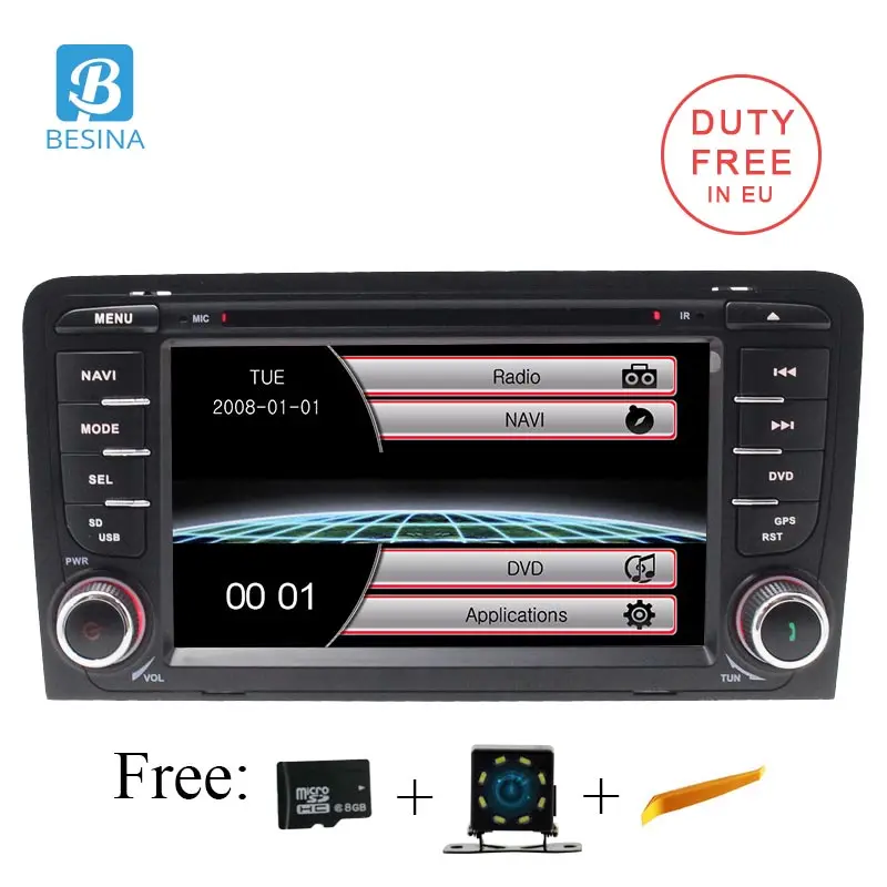 

Besina 2 Din Car DVD Player For AUDI A3 S3 2002-2011 GPS Navigation Multimedia Auto Radio Audio Video Stereo Canbus Car radio SD