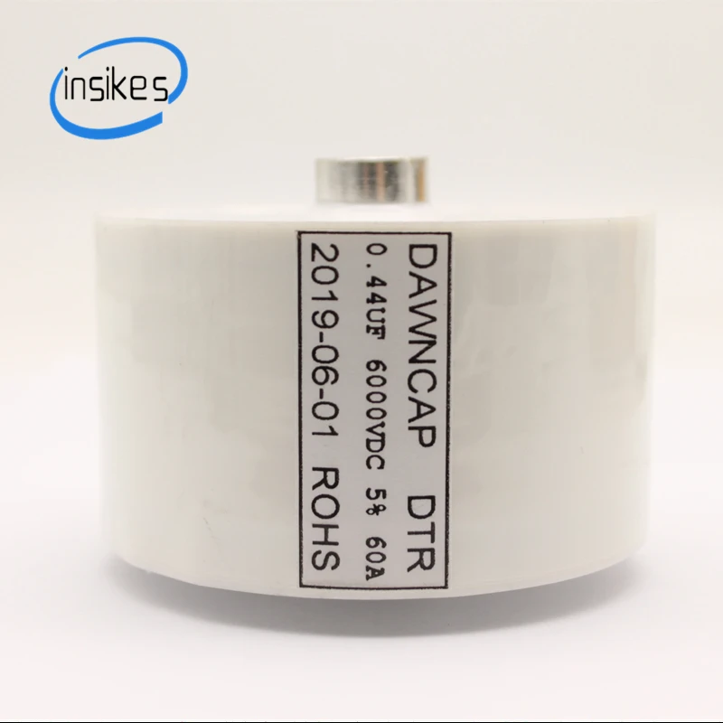 

DTH 0.44UF 6000VDC Capacitor 1000 Watt 70A OR 60A 80A 70*40mm 20KHZ TC High Voltage Resonant Capacitor Tesla Dedicated