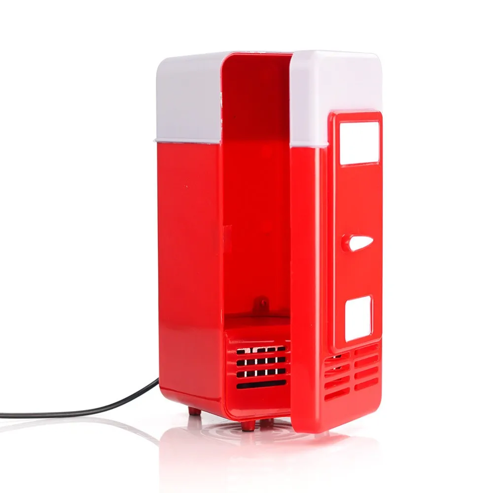 Mini nevera portátil compacta y personal Refrigerador eléctrico y  calentador PC Mini refrigerador USB Nevera Bebidas para bebidas lata de  bebida(rojo) EOTVIA No