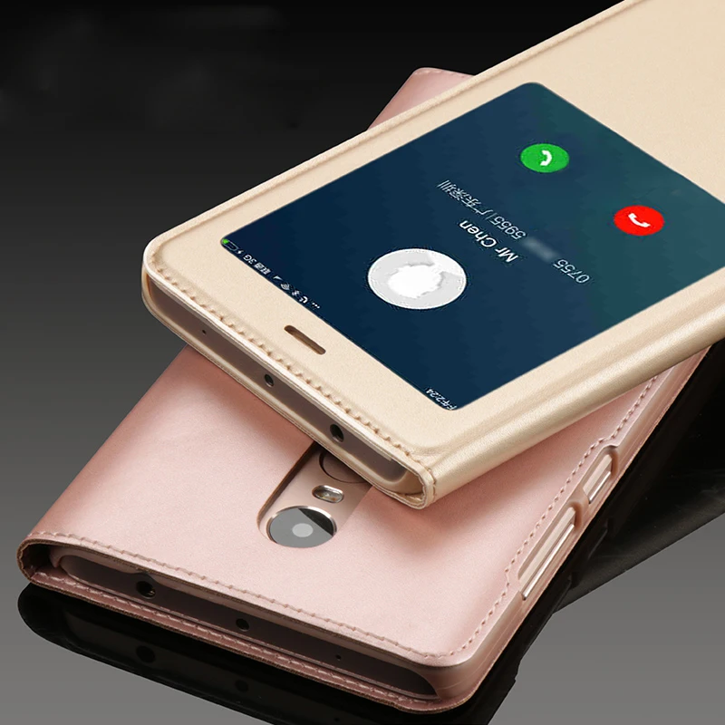 

Global Version For Xiaomi Redmi Note 4X Case 5.5 inch Open Window Flip Cover PU Leather Case for Xiaomi Redmi Note 4 4 Pro Cases