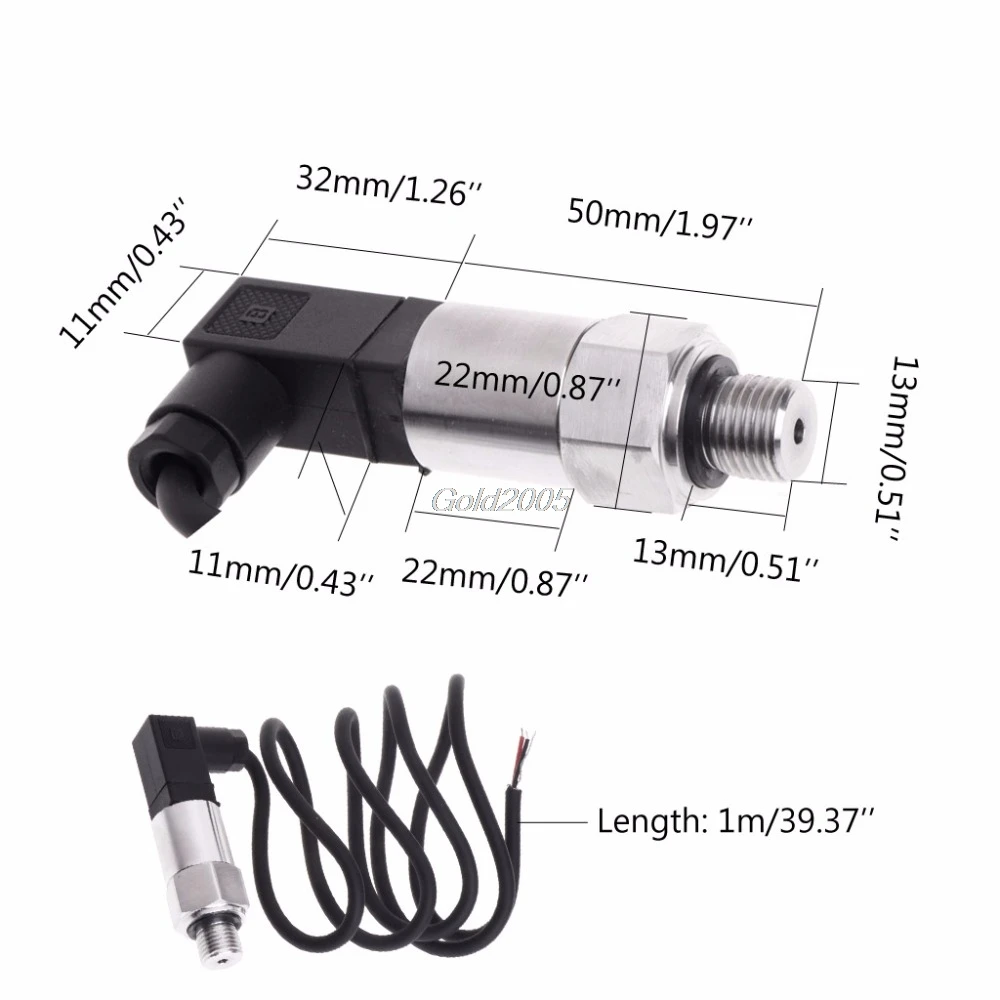 Датчик давления датчик давления 0-10bar 9-32VDC G1/4 4-20mA 0.5% G25 и Прямая поставка