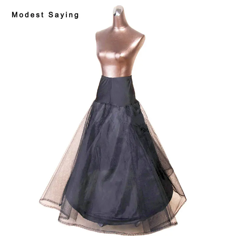 2017 High Quality 1 Hoop Black Slip Petticoat Underskirt For A Line font b Wedding b