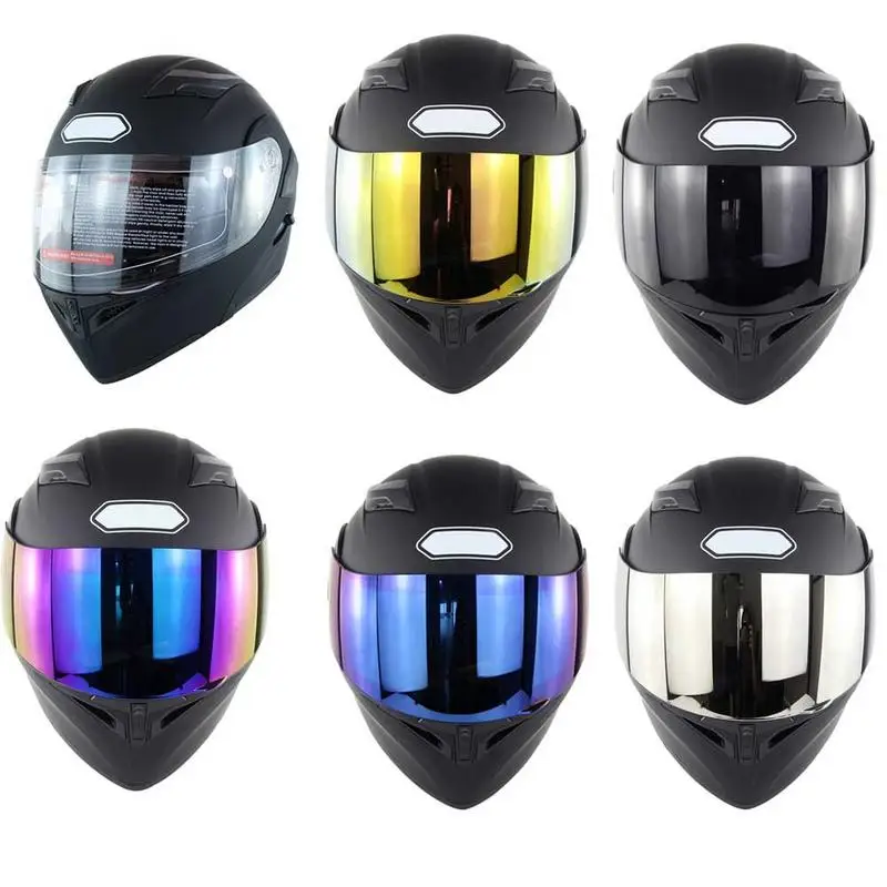 

Professional Elegant Black Double Lens Motorcycle Full Face Helmet ABS Dot Standard Quick Buckle For Soman 955
