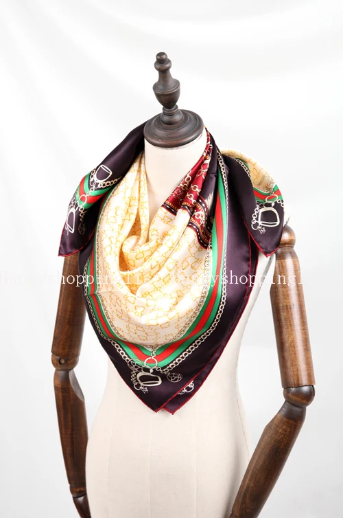 Elegante marca hecha a mano 100% crepe satén liso seda bufanda - 5