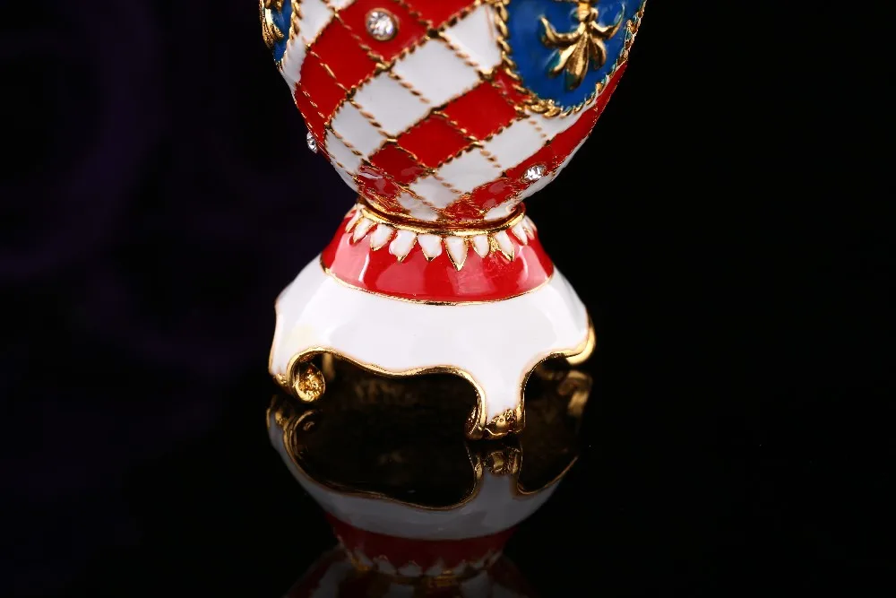 QIFU красивые красочные qifu faberge яйцо металлическая коробка для безделушек ремесло украшение дома