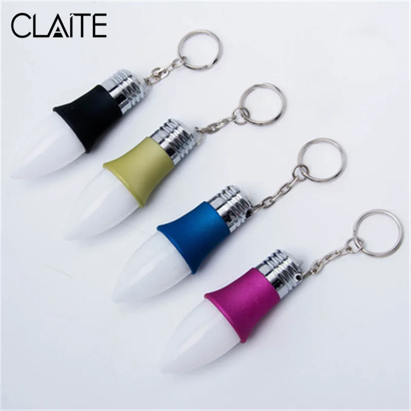 

CLAITE Mini COB LED Keychain Flashlight Portable Torch Key Chain Handy Light Lamp Outdoor Camping Lamp Button Battery